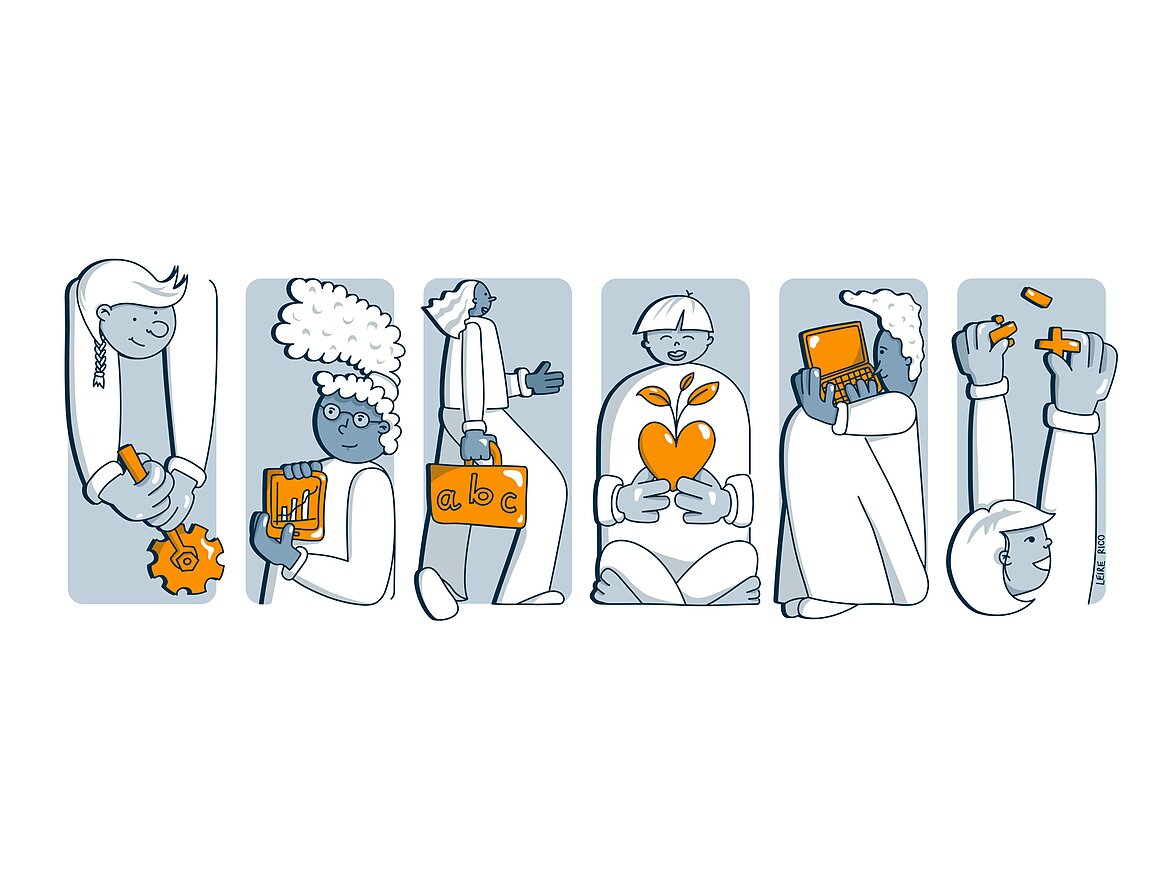 Academic schools journal publishing illustration