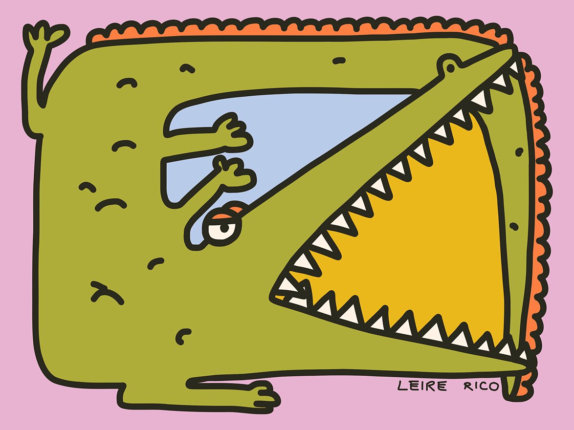 Blocko the blockodile illustration