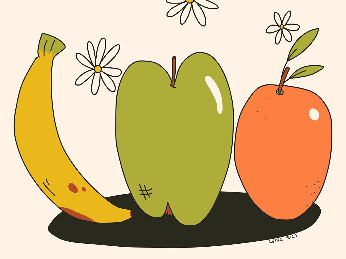 Fruit trio illustration