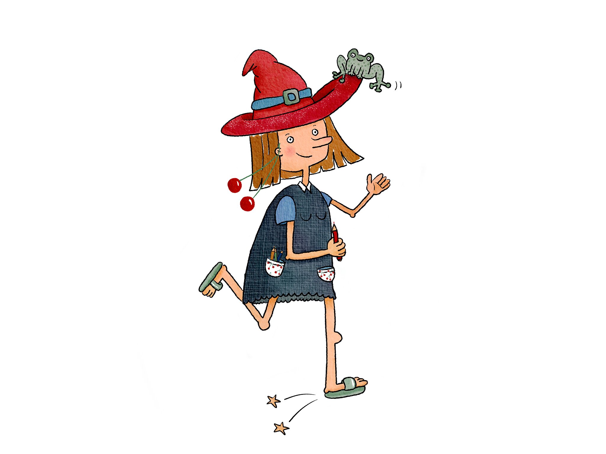 Little witch illustration