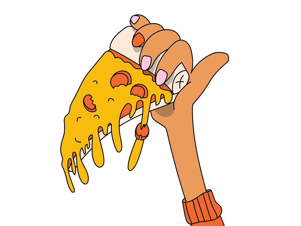 Pizza slice illustration