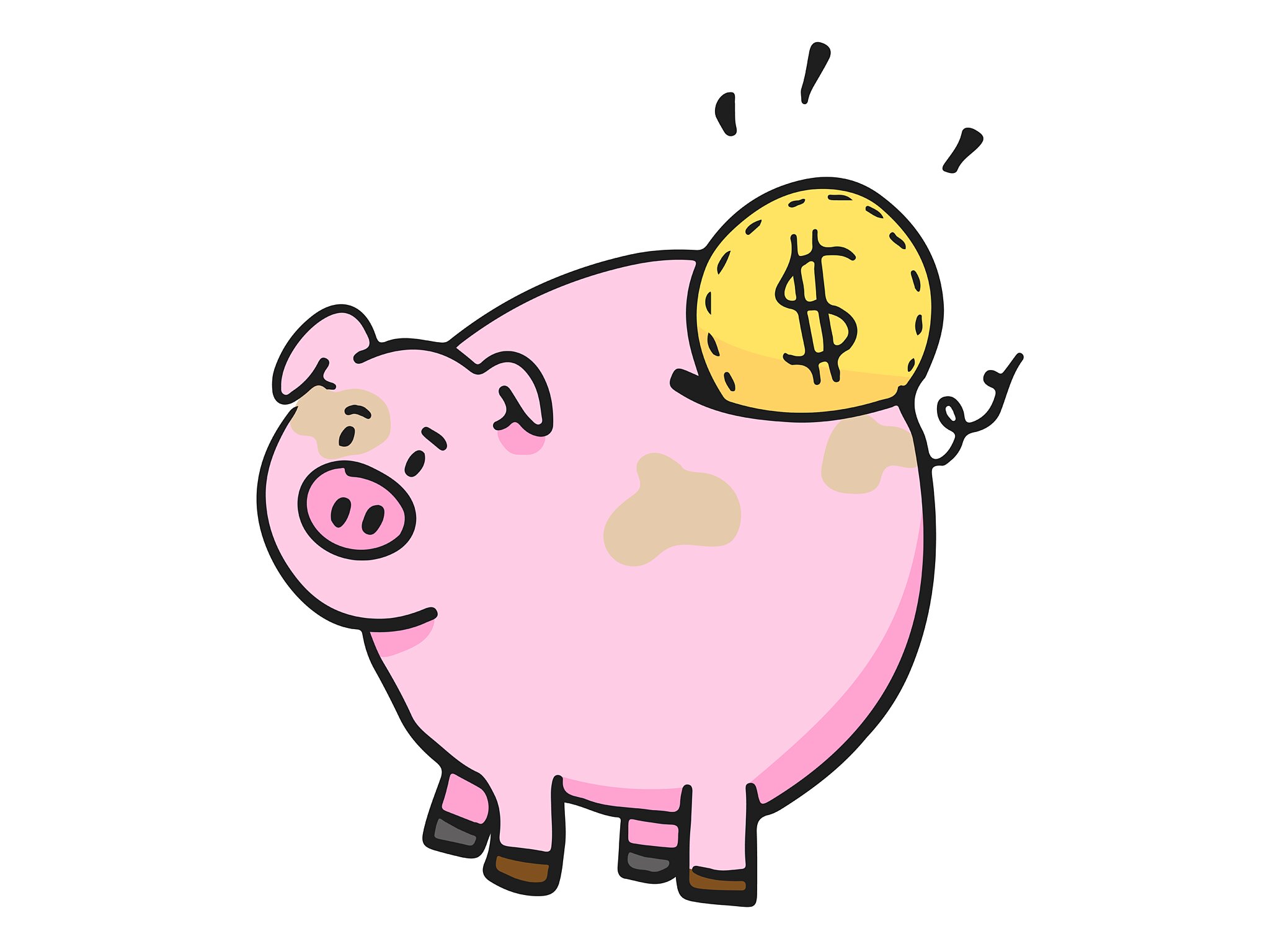 Plantgy piggy bank illustration